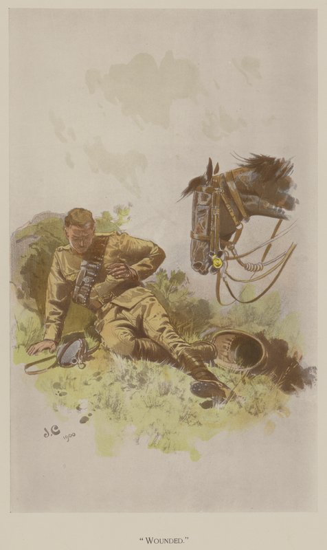 Haavoittunut (väri litho) tekijältä John (after) Charlton