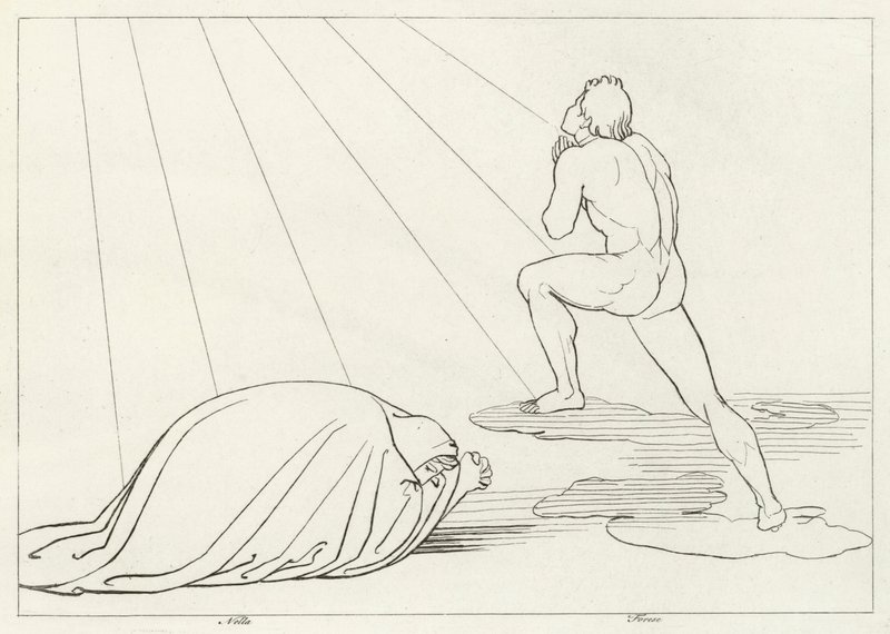Foresen korkeus, Kiirastuli, Canto 23 (kaiverrus) tekijältä John (after) Flaxman
