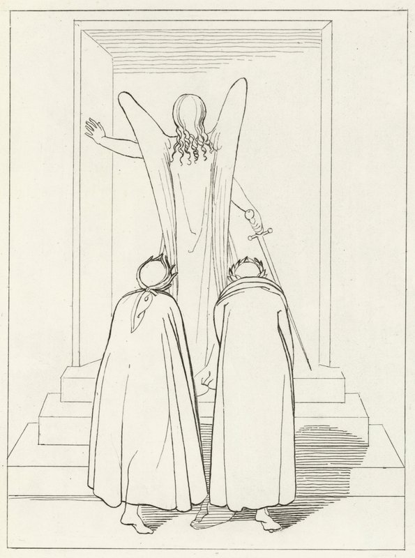 Kiirastulen portti, Kiirastuli, Canto 9 (kaiverrus) tekijältä John (after) Flaxman