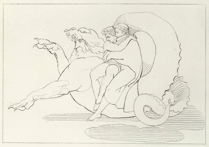 Gerion, Inferno, Canto 17 (kaiverrus) tekijältä John (after) Flaxman