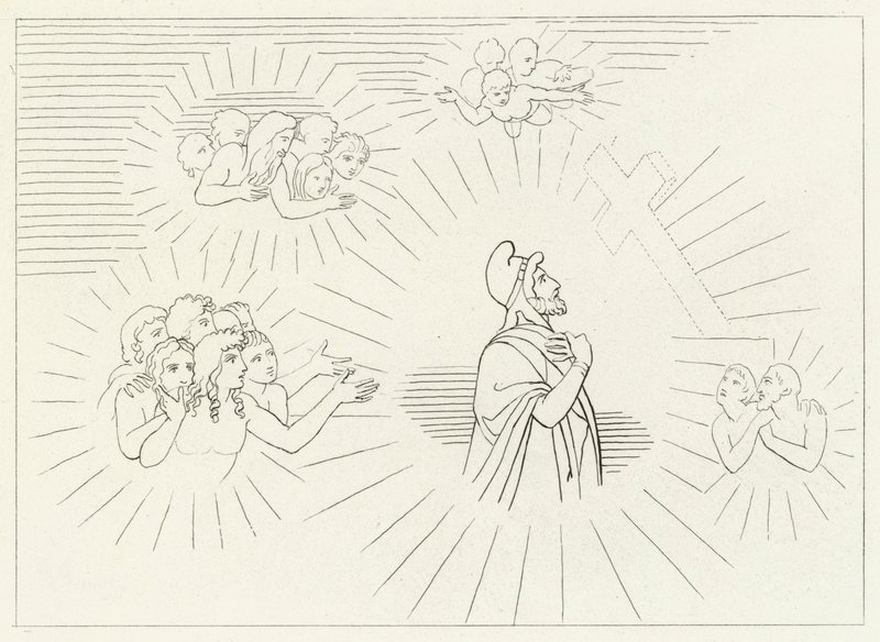Heavenly Splendours, Paradise, Cant 20 (gravat) finlandès tekijältä John (after) Flaxman