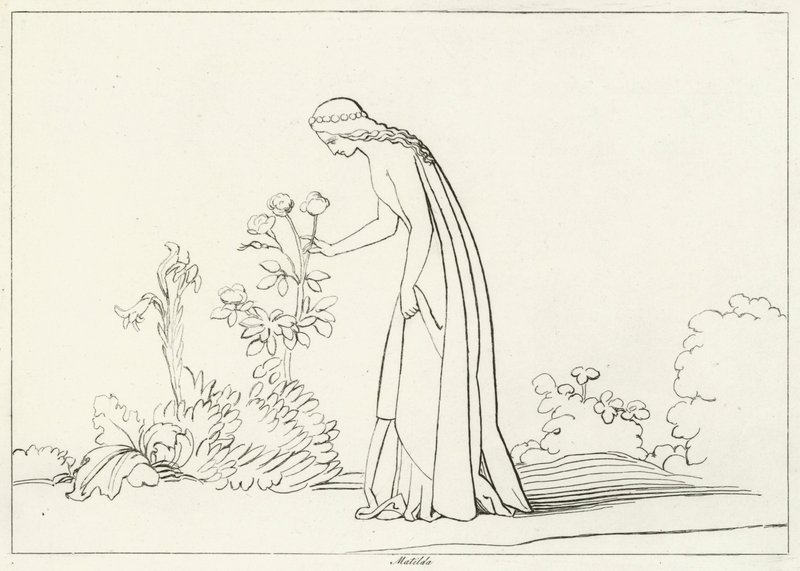 Matilda, Kiirastuli, Canto 28 (kaiverrus) tekijältä John (after) Flaxman