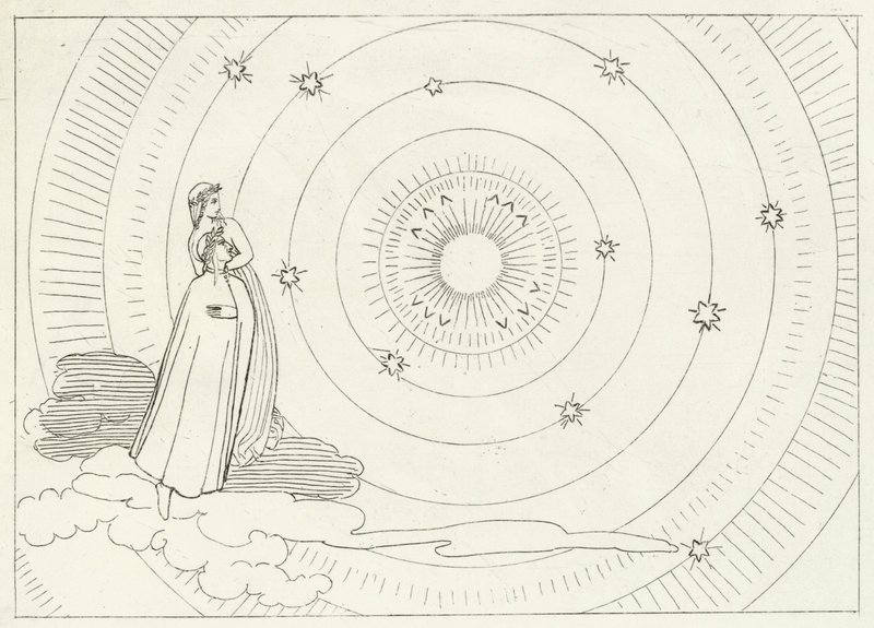 The Empyreum, Paradise, Canto 28 (kaiverrus) tekijältä John (after) Flaxman