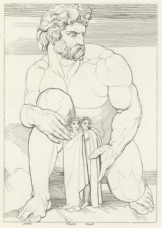 Jättiläiset, Inferno, Canto 31 (kaiverrus) tekijältä John (after) Flaxman