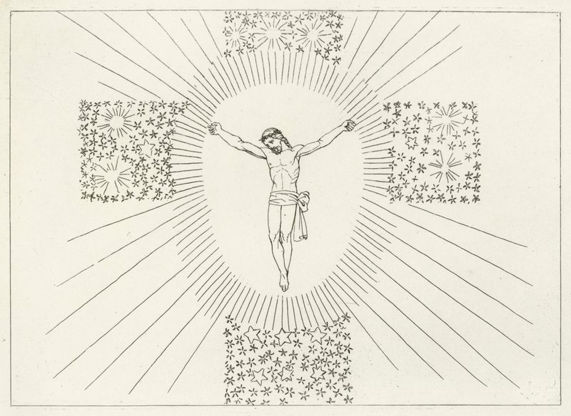 The Glorious Cross, Paradise, Canto 14 (kaiverrus) tekijältä John (after) Flaxman