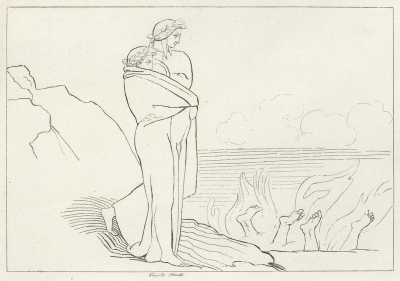 Simonynlahti, Inferno, Canto 19 (kaiverrus) tekijältä John (after) Flaxman