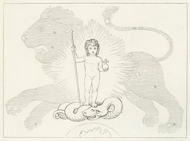 Vauvan Vapahtaja, Paratiisi, Canto 16 (kaiverrus) tekijältä John (after) Flaxman