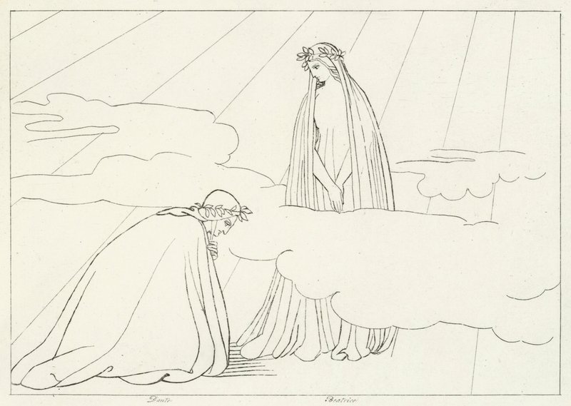 Kuun pallo, Paratiisi, Canto 2 (kaiverrus) tekijältä John (after) Flaxman