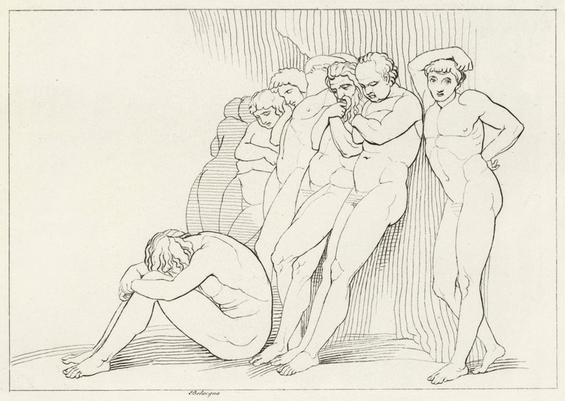 Huolimaton, Kiirastuli, Canto 4 (kaiverrus) tekijältä John (after) Flaxman