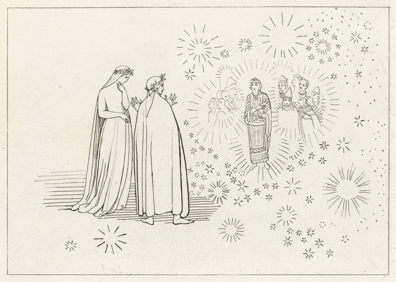 Merkuriusplaneetta, Paratiisi, Canto 5 (kaiverrus) tekijältä John (after) Flaxman