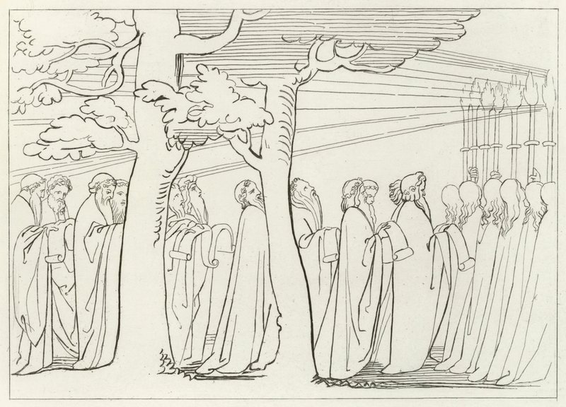 Vanhinten kulkue, Kiirastule, Canto 29 (kaiverrus) tekijältä John (after) Flaxman