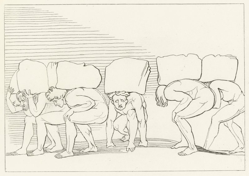 Ylpeä, Kiirastuli, Canto 11 (kaiverrus) tekijältä John (after) Flaxman