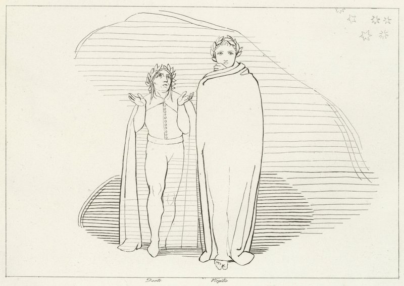 The Reascent, Inferno, Canto 34 (kaiverrus) tekijältä John (after) Flaxman