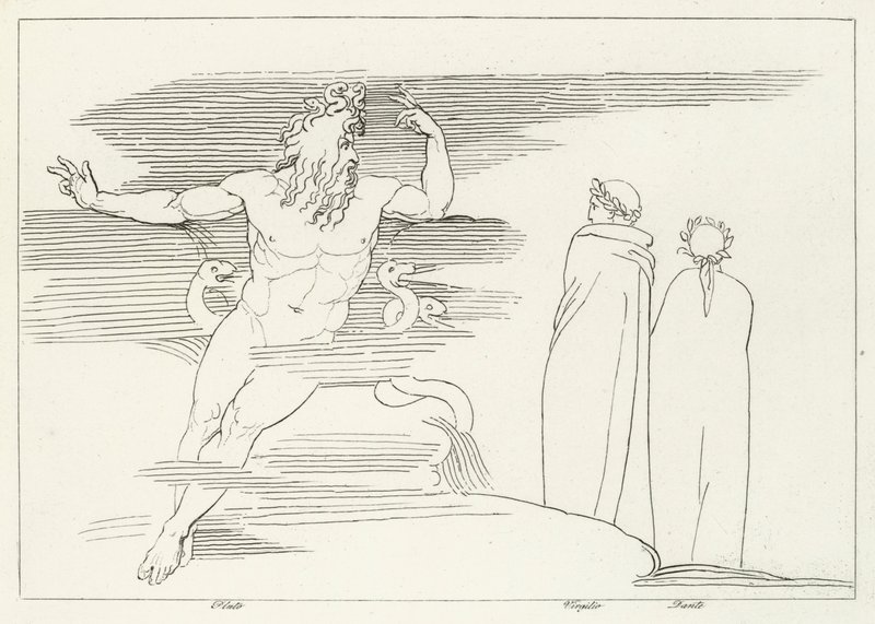 Pluton alue, Inferno, Canto 7 (kaiverrus) tekijältä John (after) Flaxman