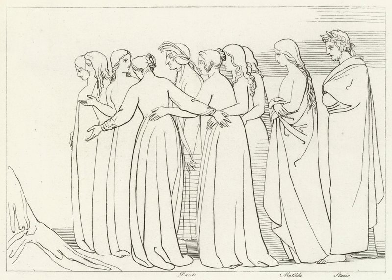 Eunoe-joki, Kiirastus, Canto 33 (kaiverrus) tekijältä John (after) Flaxman