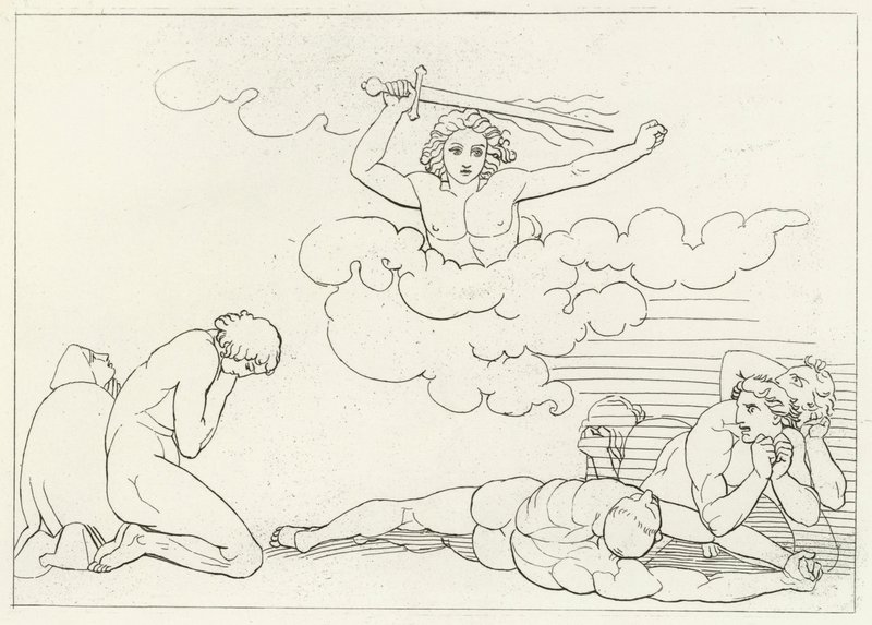 The Terrors of Guilt, Paradise, Canto 22 (kaiverrus) tekijältä John (after) Flaxman
