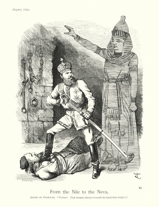 Sir John Tennielin sarjakuva: Nilsiästä Nevalle (kaiverrus). tekijältä John (after) Tenniel