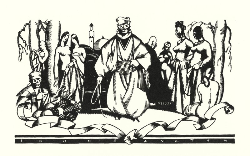 Lord Byronin kuvitus Don Juanille (litho) tekijältä John Austen