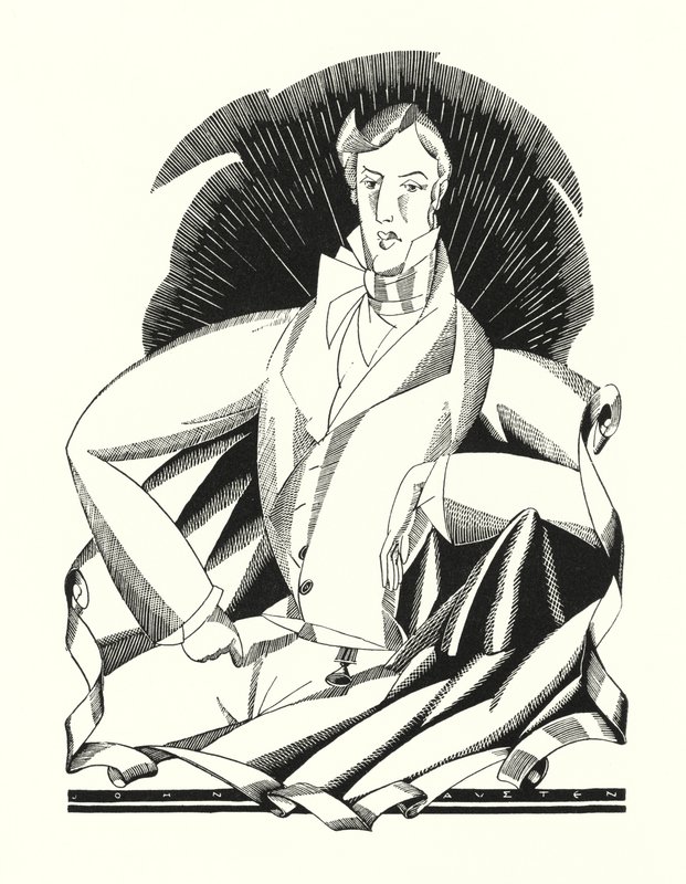 Lord Byronin kuvitus Don Juanille (litho) tekijältä John Austen