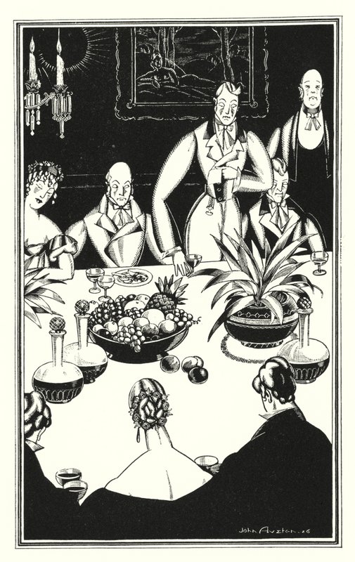 Lord Byronin kuvitus Don Juanille: Synkkä hetki, joka tulee esiin surullisista kaksikymmentäneljästä (litho) tekijältä John Austen