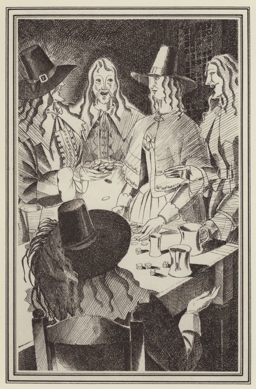 Daniel Defoen kuvitus Moll Flandersille (litho) tekijältä John Austen