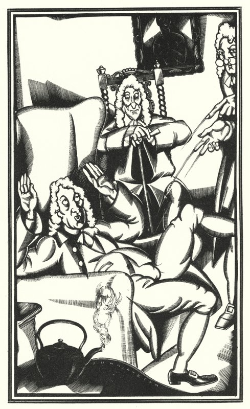 Laurence Sternen kuvitus Tristram Shandylle (litho) tekijältä John Austen