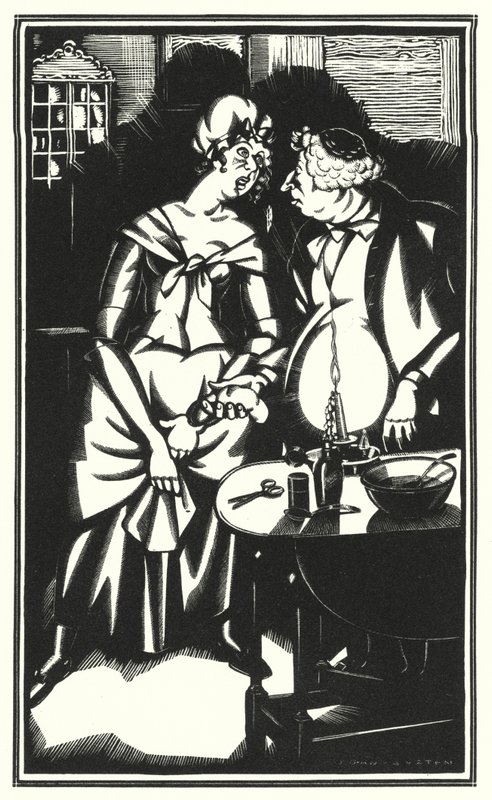 Laurence Sternen kuvitus Tristram Shandylle (litho) tekijältä John Austen