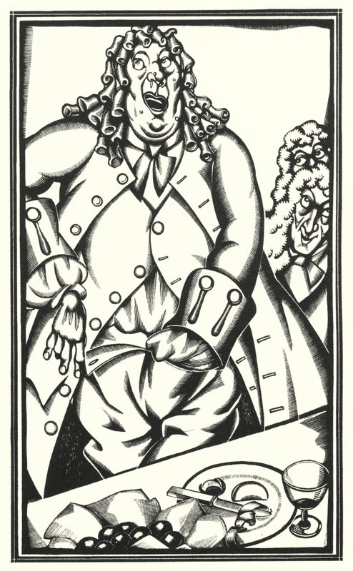 Laurence Sternen kuvitus Tristram Shandylle (litho) tekijältä John Austen