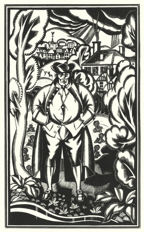 Laurence Sternen kuvitus Tristram Shandylle (litho) tekijältä John Austen