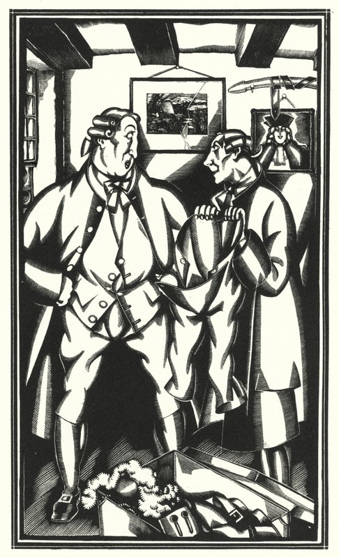 Laurence Sternen kuvitus Tristram Shandylle (litho) tekijältä John Austen