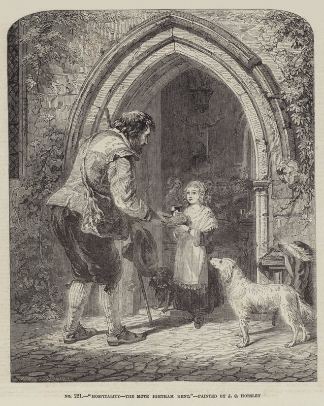 Vieraanvaraisuus, Mote, Ightham, Kent tekijältä John Callcott Horsley
