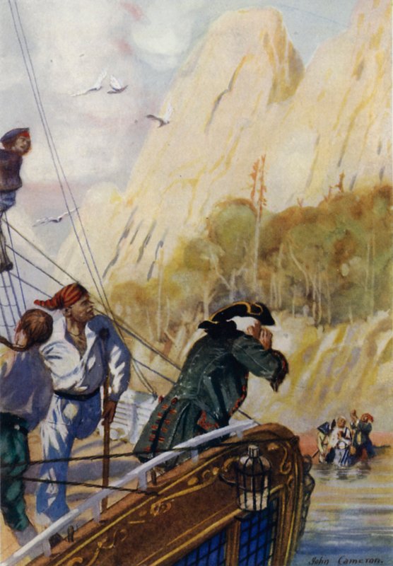 Kuvitus Treasure Islandille tekijältä John Cameron