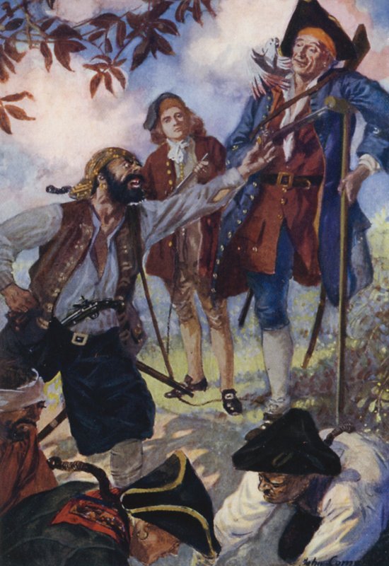 Kuvitus Treasure Islandille tekijältä John Cameron