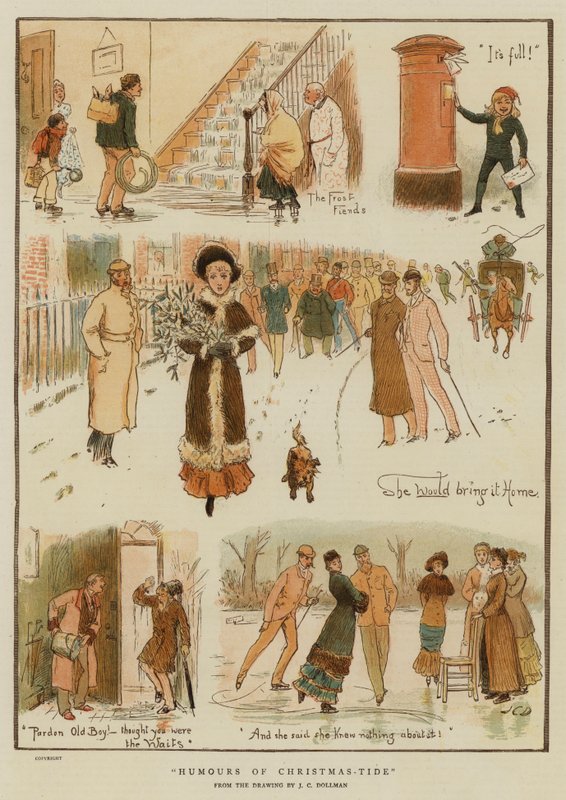 Joulun vuoroveden huumori (chromolitho) tekijältä John Charles (after) Dollman