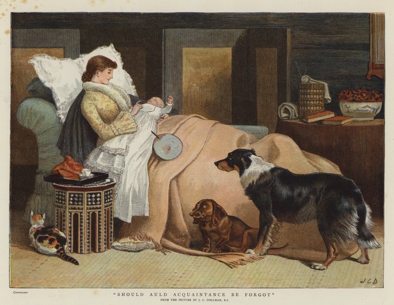 Pitäisikö Auld tuttavuus unohtaa (väri litho) tekijältä John Charles (after) Dollman