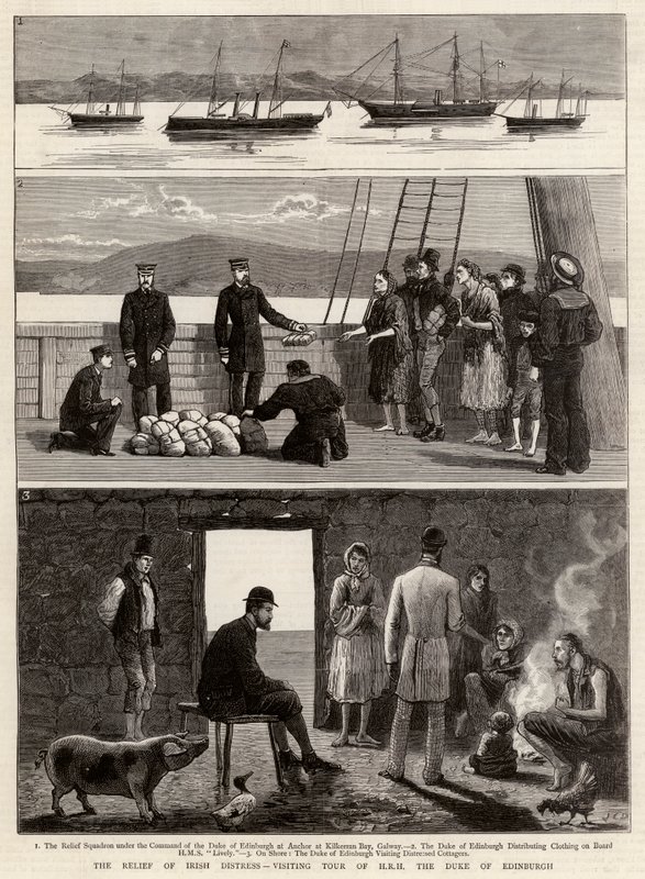 Irlannin ahdingon lievitys, Edinburghin herttuan HRH:n vierailukierros tekijältä John Charles Dollman