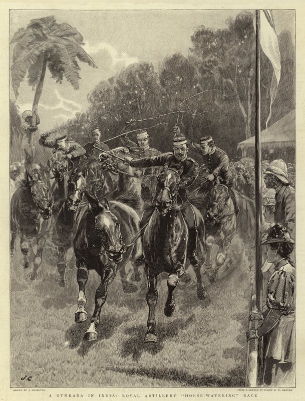 Gymkana Intiassa, Royal Artillery Horse-Watering Race tekijältä John Charlton