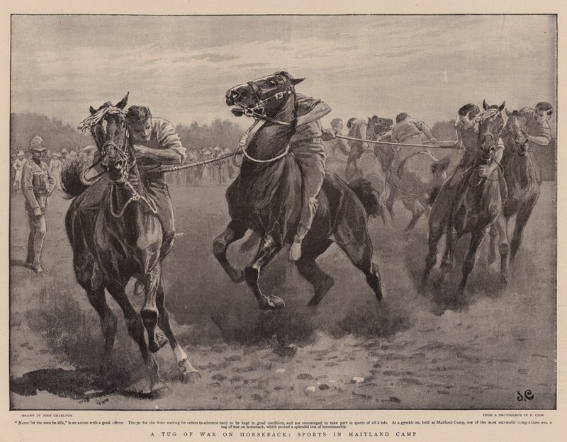 Tug of War hevosen selässä, Urheilua Maitland Campissa tekijältä John Charlton