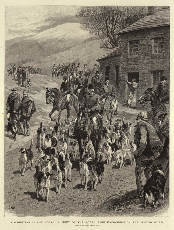 Ketunmetsästys pohjoisessa, North Tyne Foxhoundsin tapaaminen Border Hillsillä. tekijältä John Charlton