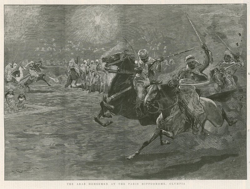 Arabiratsumiehet Pariisin hippodromilla Olympiassa tekijältä John Charlton