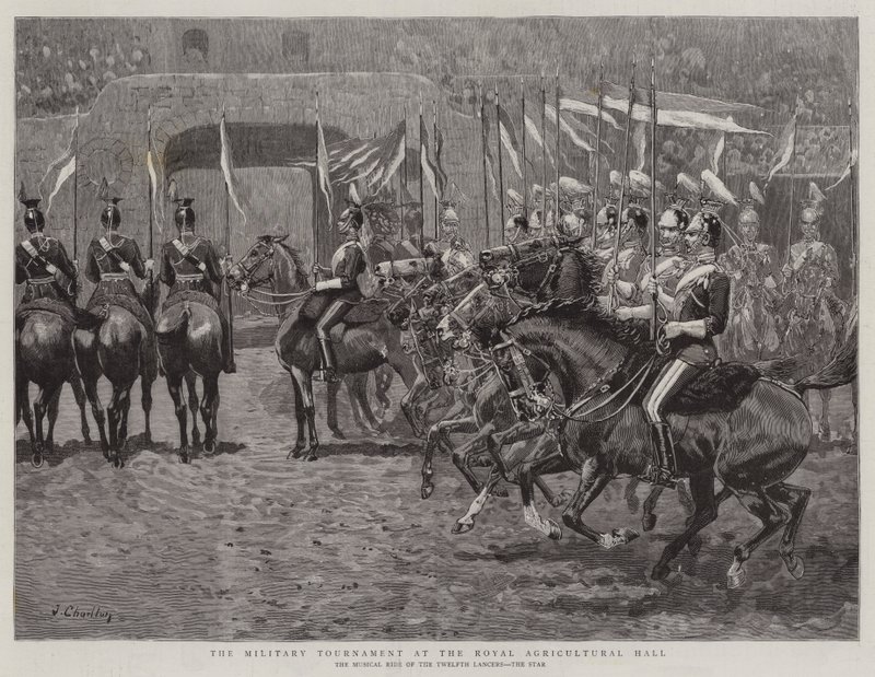 Sotilasturnaus Royal Agricultural Hallissa tekijältä John Charlton