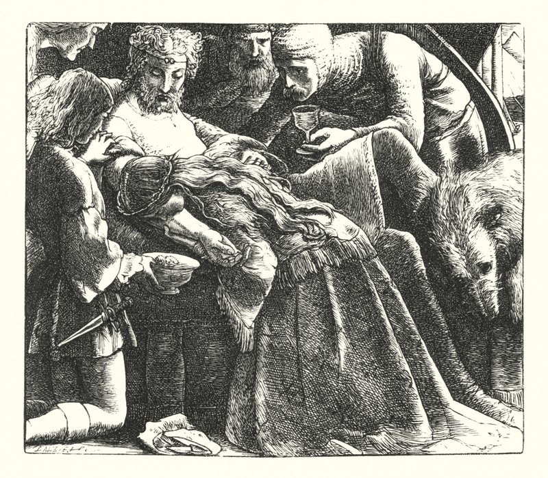Unelma reiluista naisista (kaiverrus) tekijältä John Everett (after) Millais