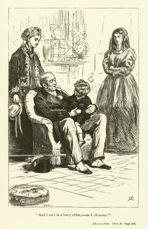 Anthony Trollopen kuvitus Phineas Finnille (kaiverrus) tekijältä John Everett (after) Millais