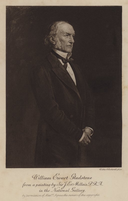 William Ewart Gladstone, Britannian liberaalivaltiomies ja pääministeri (syväpaino) tekijältä John Everett (after) Millais