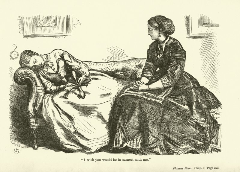 Anthony Trollopen kuvitus Phineas Finnille tekijältä John Everett Millais