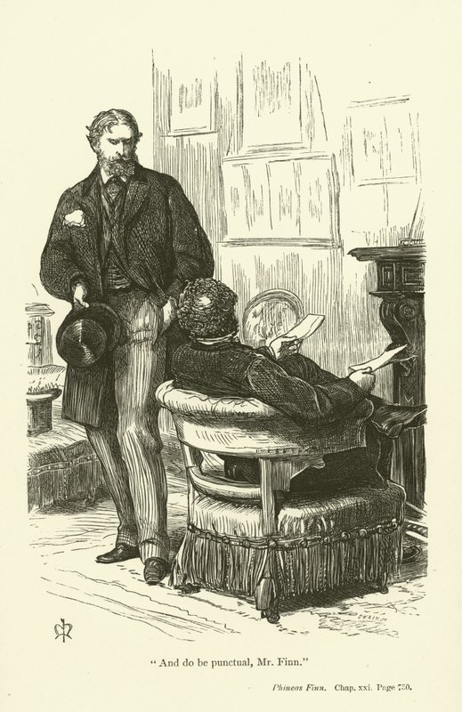 Anthony Trollopen kuvitus Phineas Finnille tekijältä John Everett Millais