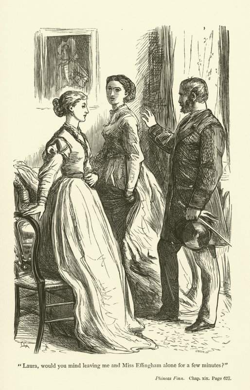 Anthony Trollopen kuvitus Phineas Finnille tekijältä John Everett Millais