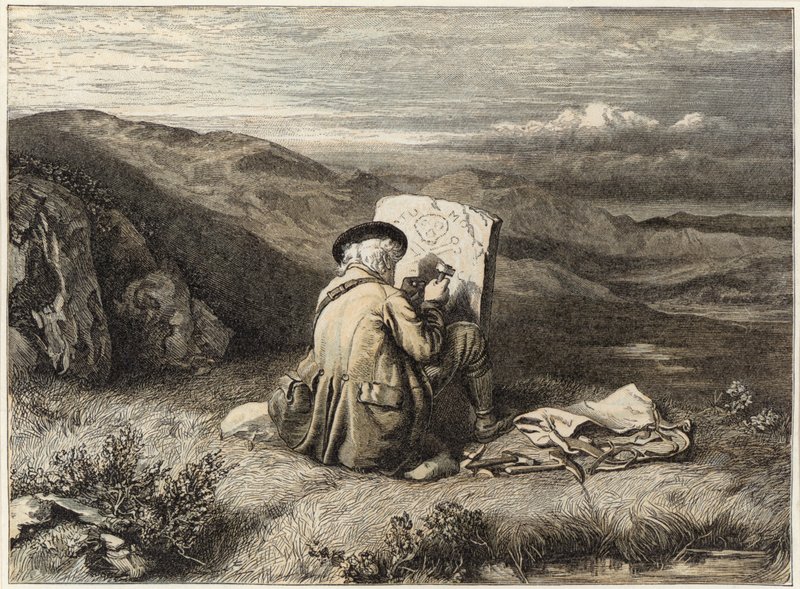 Vanha kuolleisuus (chromolitho) tekijältä John Faed
