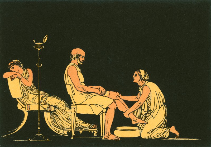 Eurycleia löytää Ulysseksen tekijältä John Flaxman