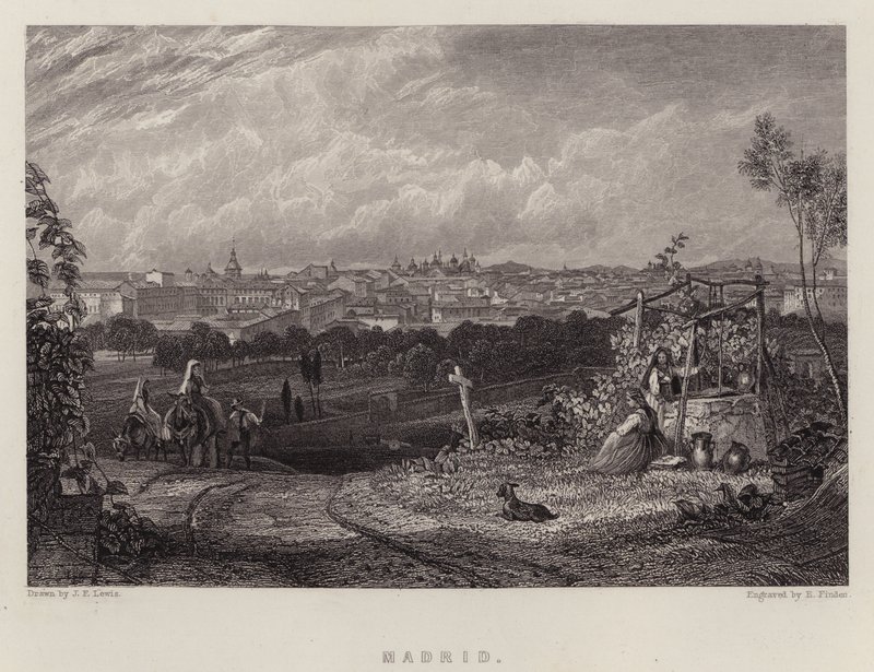 Madrid (väri litho) tekijältä John Frederick (after) Lewis